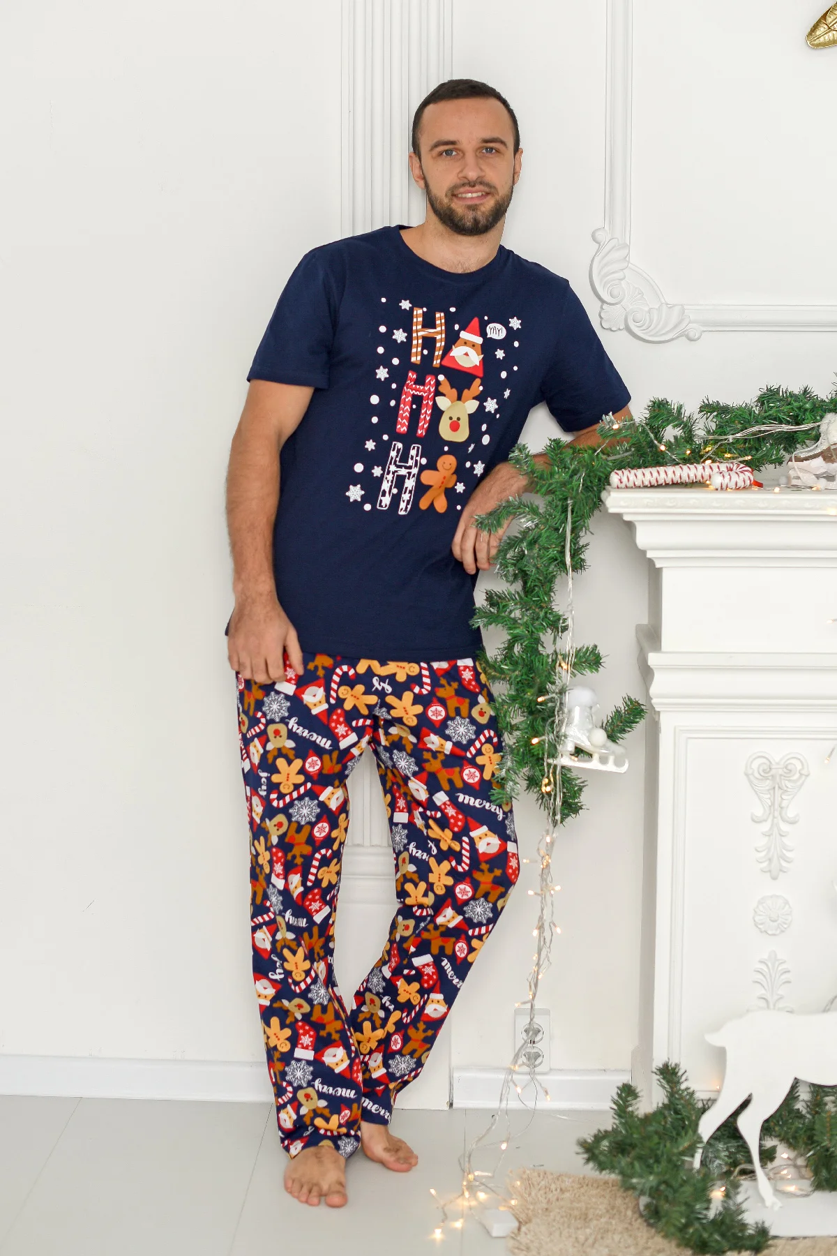 Пижама мужская FASHION FREEDOM 1820-К синяя 52 RU