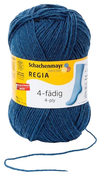 

Пряжа для вязания Regia 9801276 4-fadig (02740, синий), Regia 4-fadig 50g