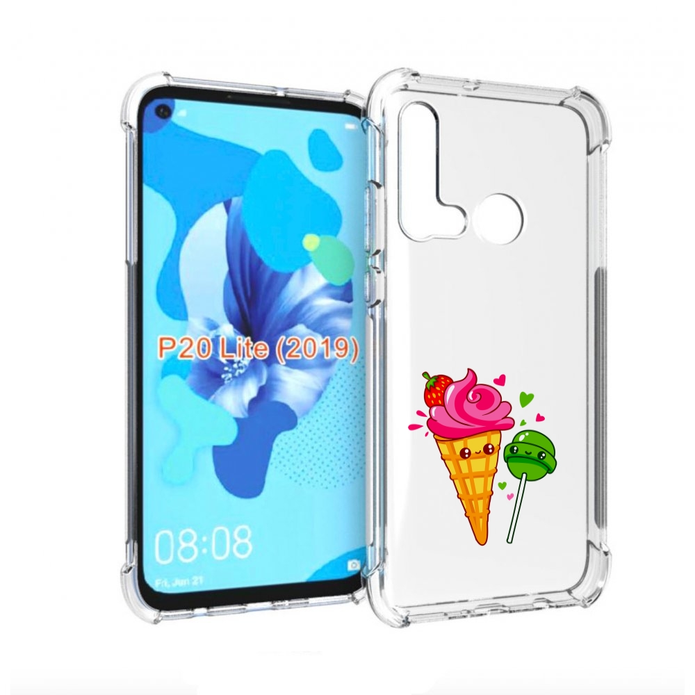 

Чехол бампер MyPads Вкусняшки для Huawei P20 Lite (2019)., Прозрачный, Tocco