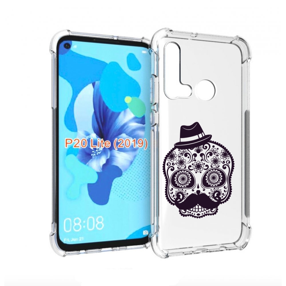 

Чехол бампер MyPads разрисованный скелет для Huawei P20 Lite (20, Прозрачный, Tocco