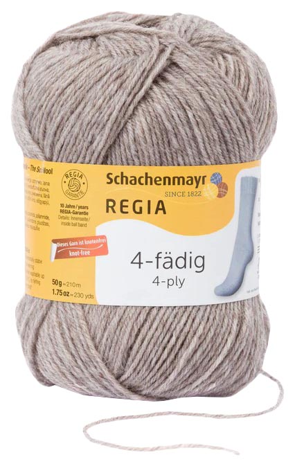 

Пряжа для вязания Regia 9801276 4-fadig (02070, серый), Regia 4-fadig 50g