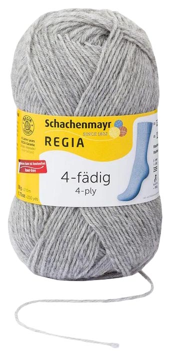 

Пряжа для вязания Regia 9801276 4-fadig (01991), Серый, Regia 4-fadig 50g
