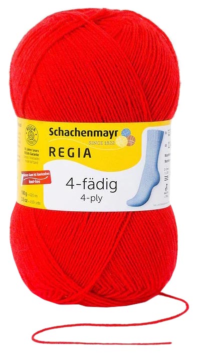 

Пряжа для вязания Regia 9801268 4-fadig (02054), Красный, Regia 4-fadig 100g