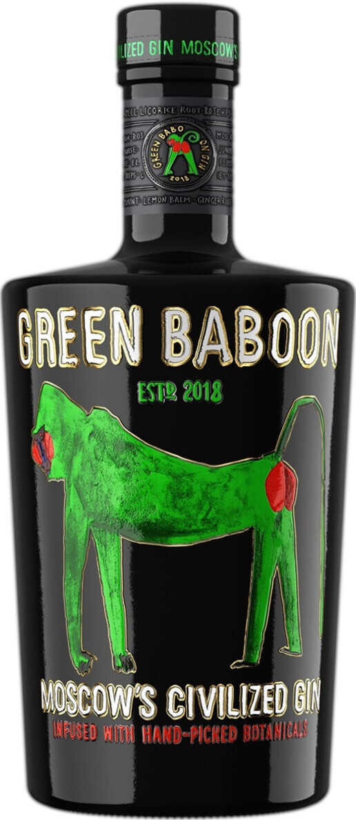 Джин Green Baboon 0,7 л в подарочной упаковке + костер