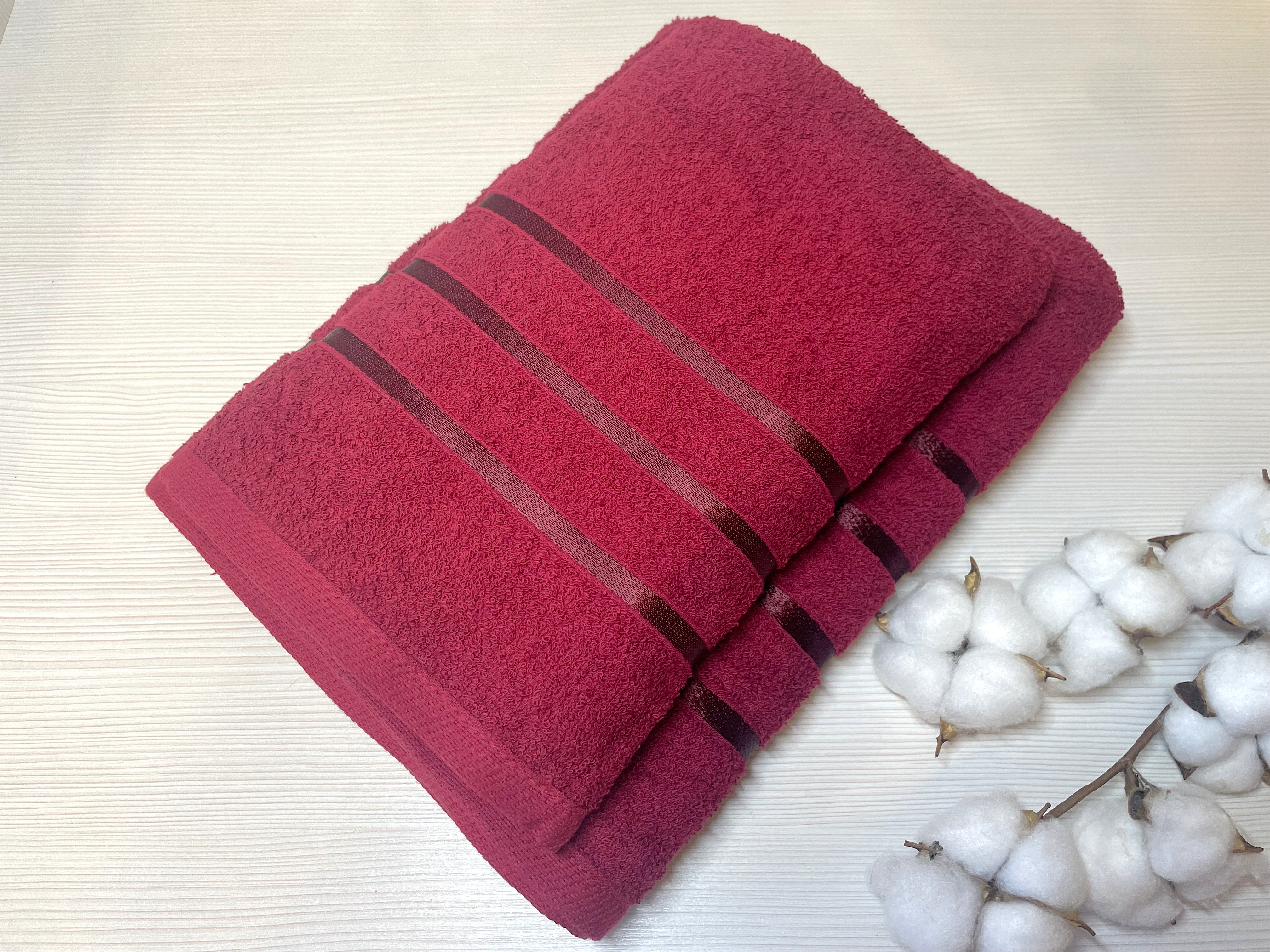 

Полотенце махровое Safia Home ORION, комплект 50х70х130, бордовый, ORION-50-70