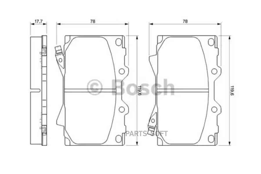 

Тормозные колодки Bosch передние дисковые 986424640