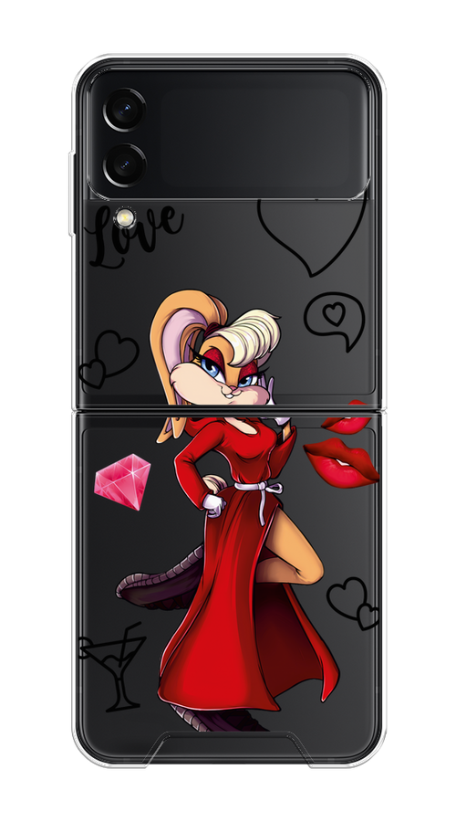 

Чехол на Samsung Galaxy Z Flip 3 "Rich Lola Bunny", Красный;бежевый;оранжевый, 2103750-6