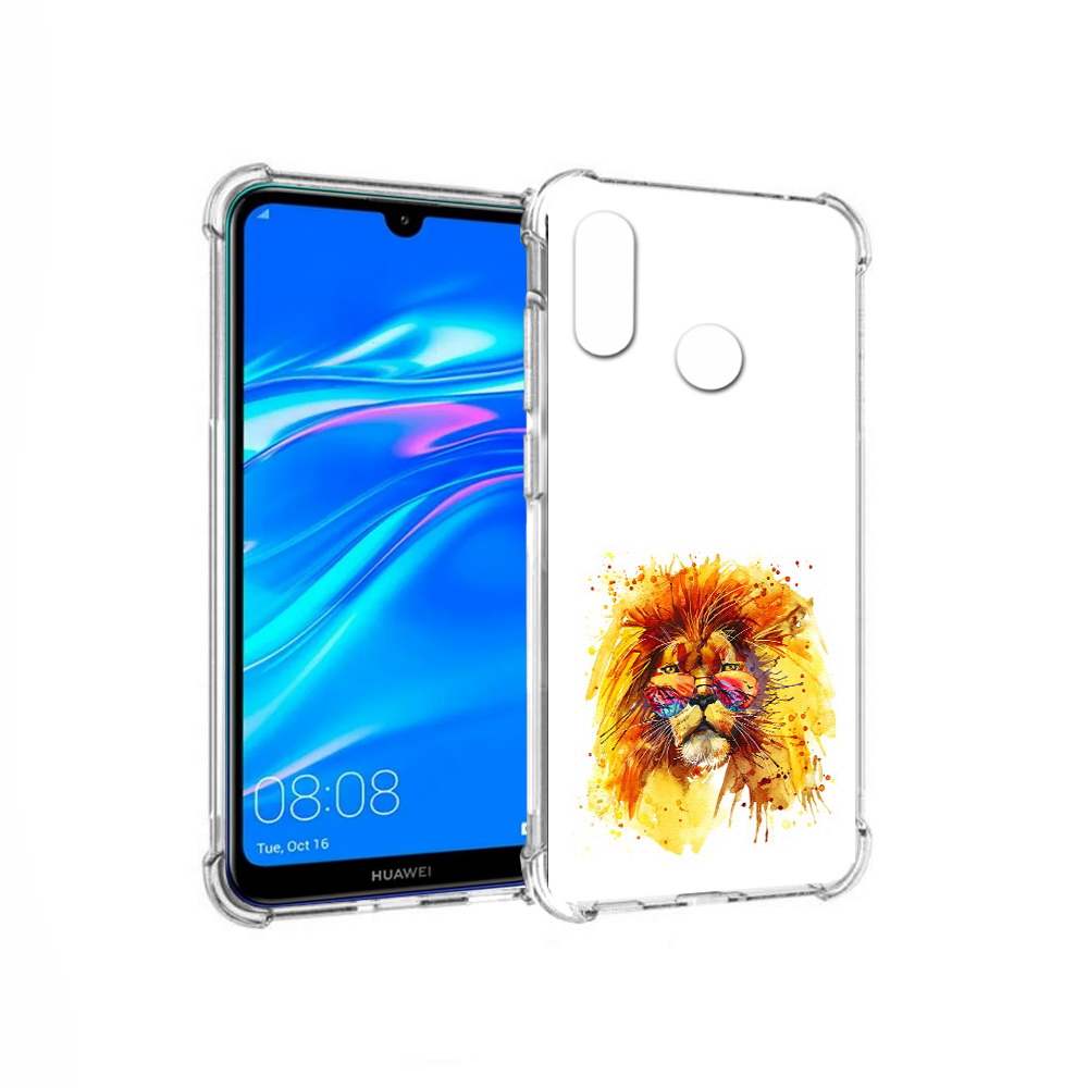 

Чехол MyPads Tocco для Huawei Y9 лев в очках (PT227091.35.436), Прозрачный, Tocco