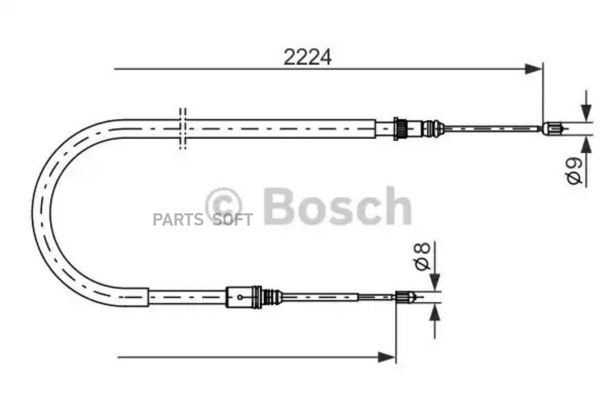 

BOSCH Трос ручника BOSCH 1987482303