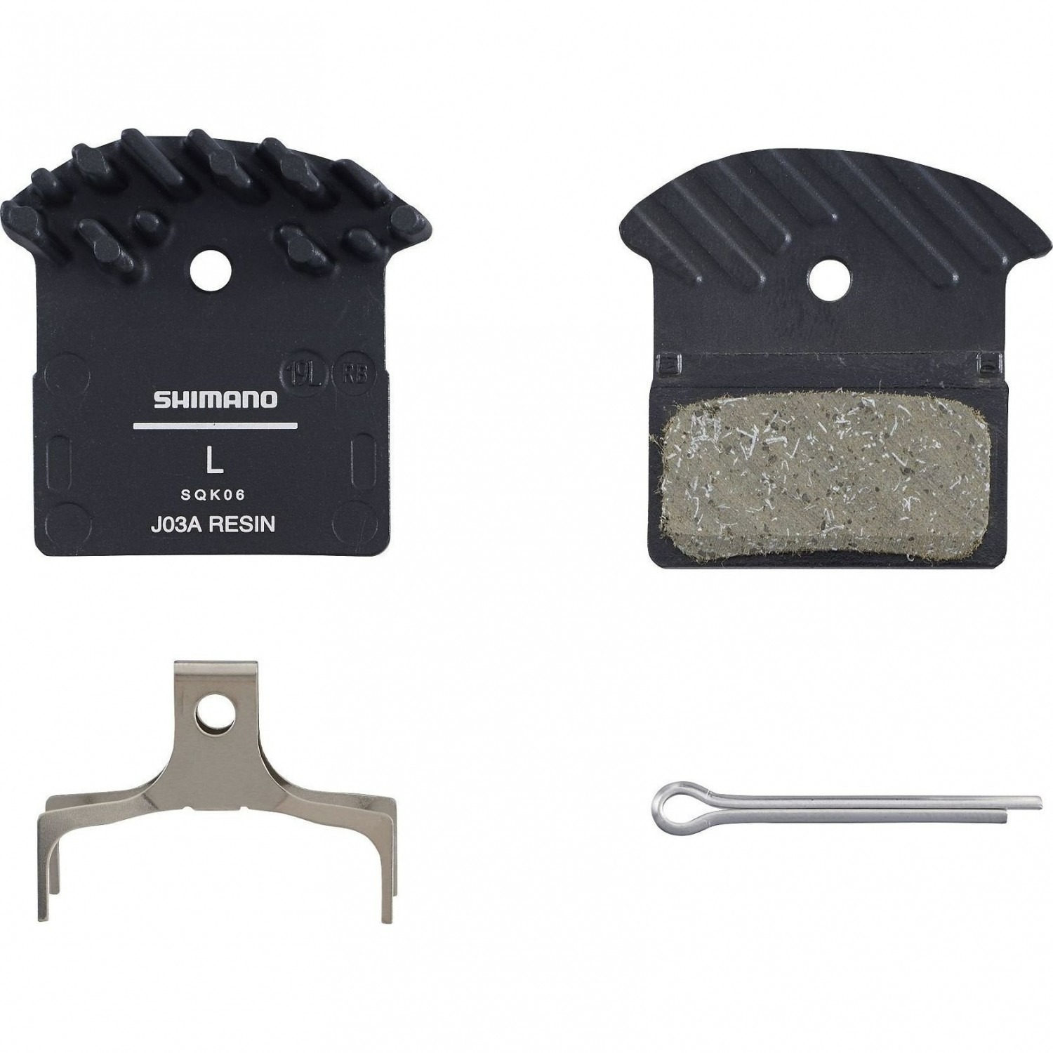 Колодки Shimano Disc Brake Pad J03A / Пластина-Алюминий / С радиатором / Колодка-Полимер