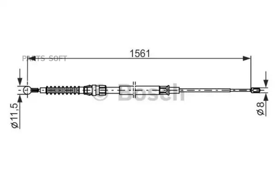 

BOSCH Трос ручника BOSCH 1987482264