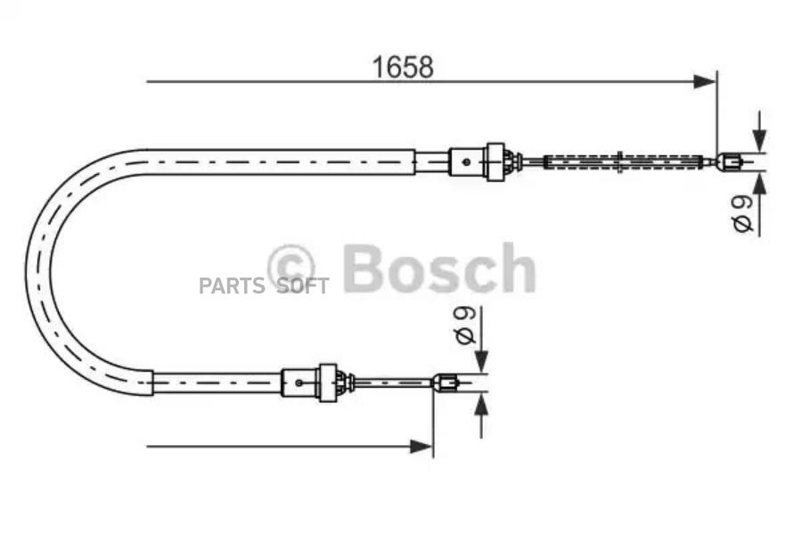 

BOSCH Трос ручника BOSCH 1987482234