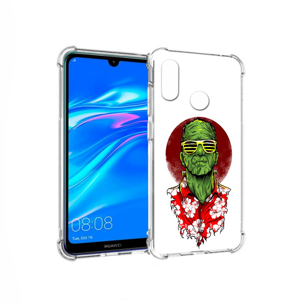 

Чехол MyPads Tocco для Huawei Y9 крутой зеленый мужчина в очках (PT227091.35.424), Прозрачный, Tocco