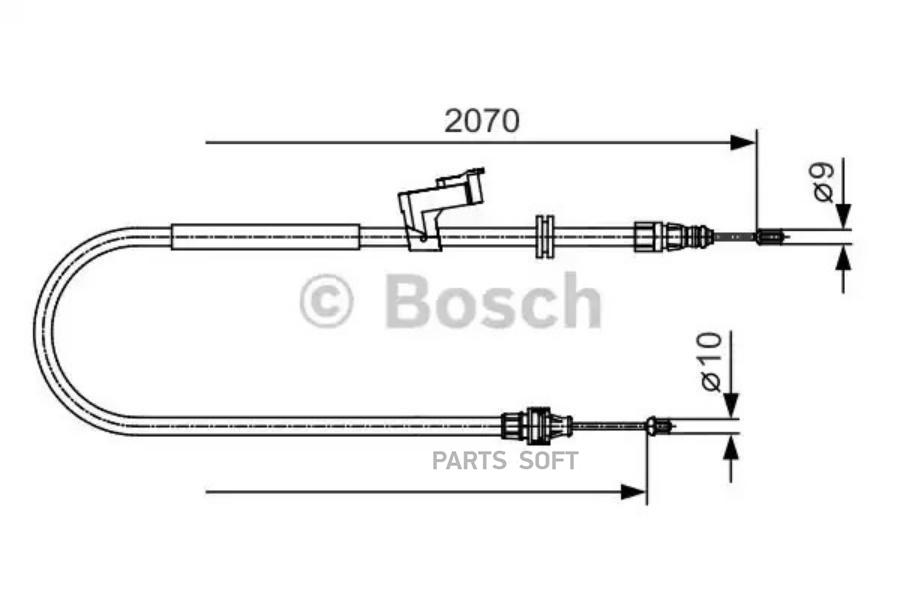 

BOSCH Трос ручника BOSCH 1987482133