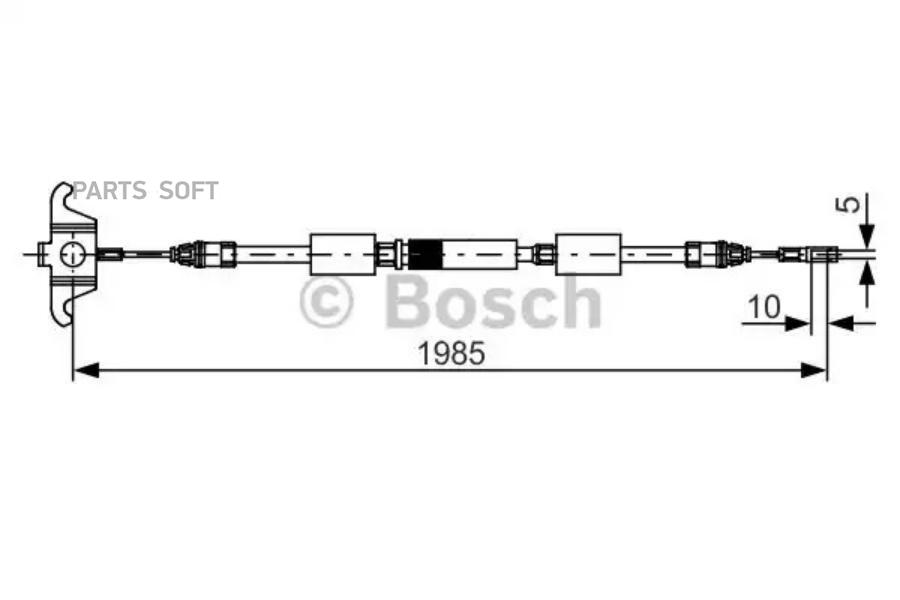 BOSCH Трос ручника BOSCH 1987482128