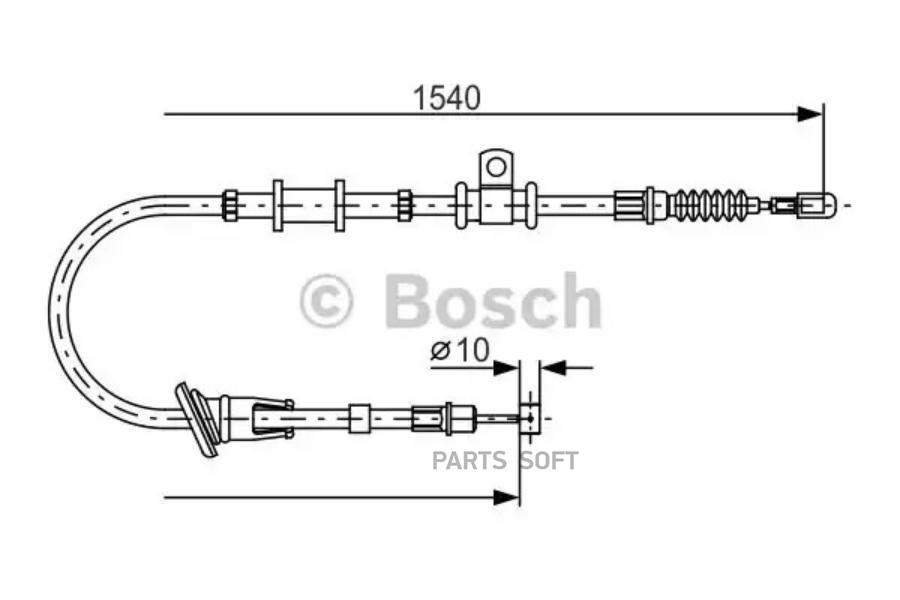 

BOSCH Трос ручника BOSCH 1987482065