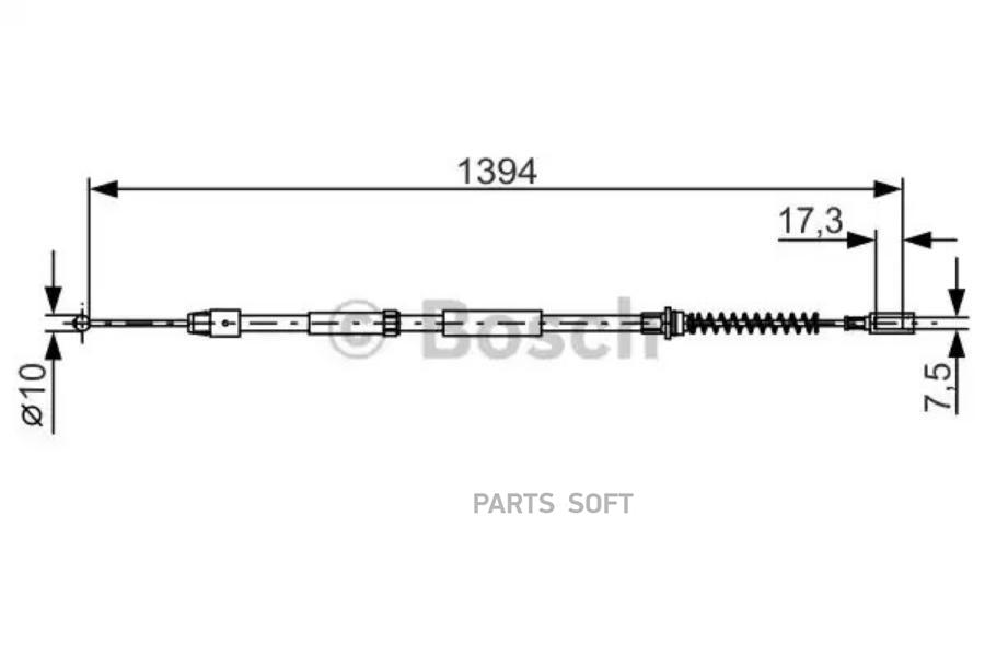 

BOSCH Трос ручника BOSCH 1987482033
