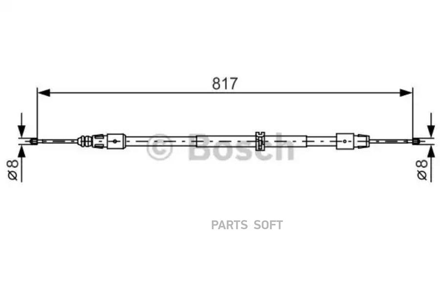 

BOSCH Трос ручника BOSCH 1987482024