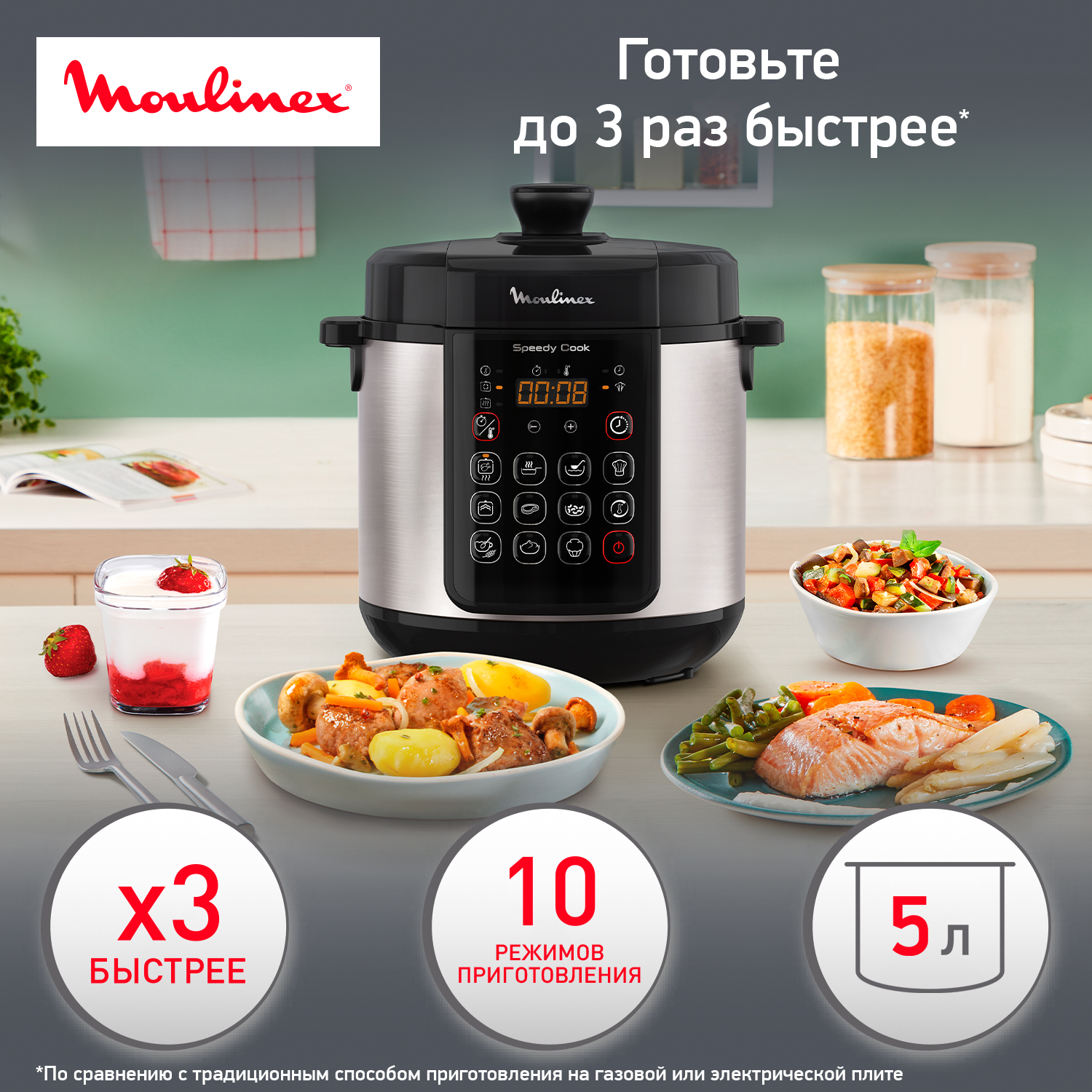 

Мультиварка Moulinex CE222D32, CE222D32