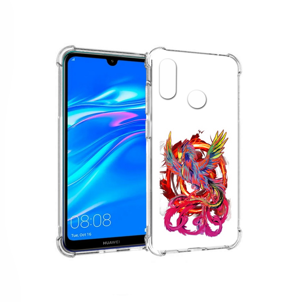 

Чехол MyPads Tocco для Huawei Y9 красочный феникс (PT227091.35.414), Прозрачный, Tocco