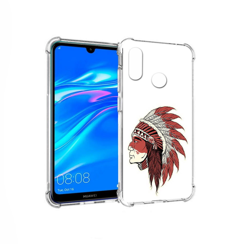 

Чехол MyPads Tocco для Huawei Y9 красный индеец (PT227091.35.411), Прозрачный, Tocco