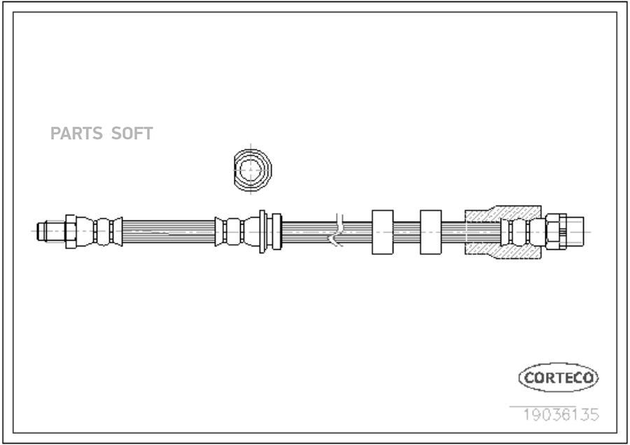 Шланг Тормозной CORTECO 19036135