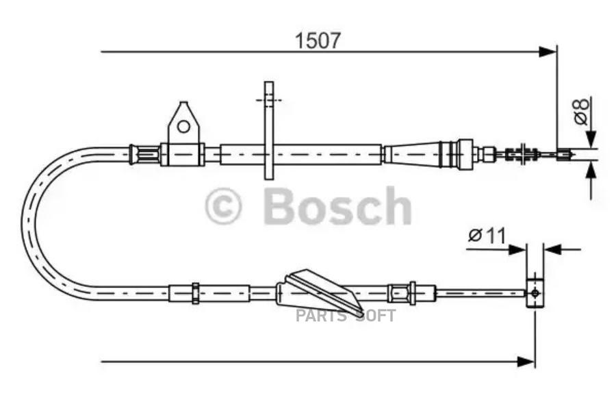 

BOSCH Трос ручника BOSCH 1987477995