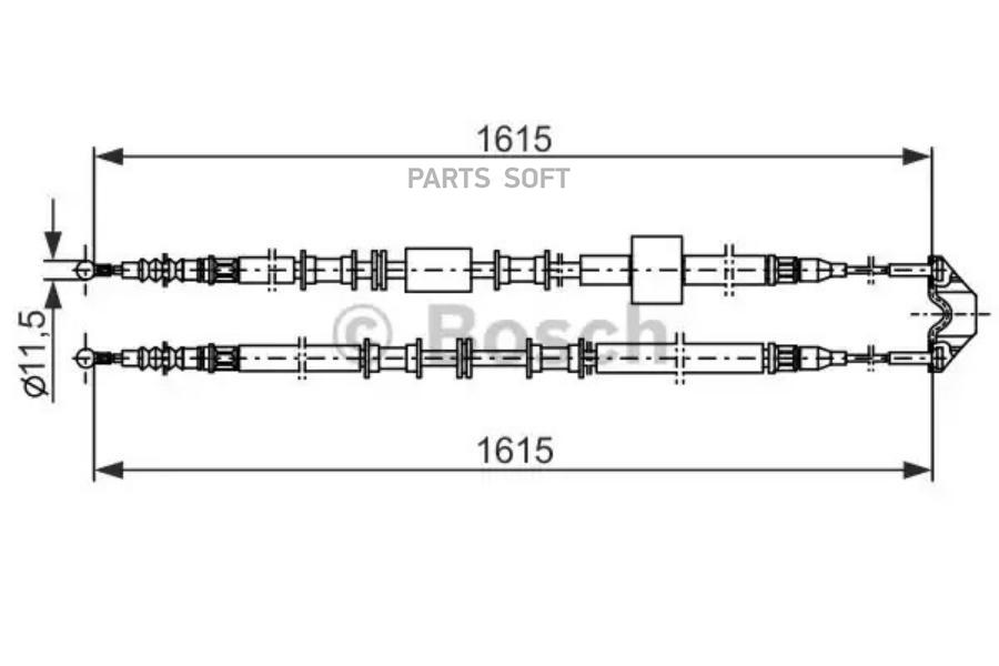 BOSCH Трос ручника BOSCH 1987477935