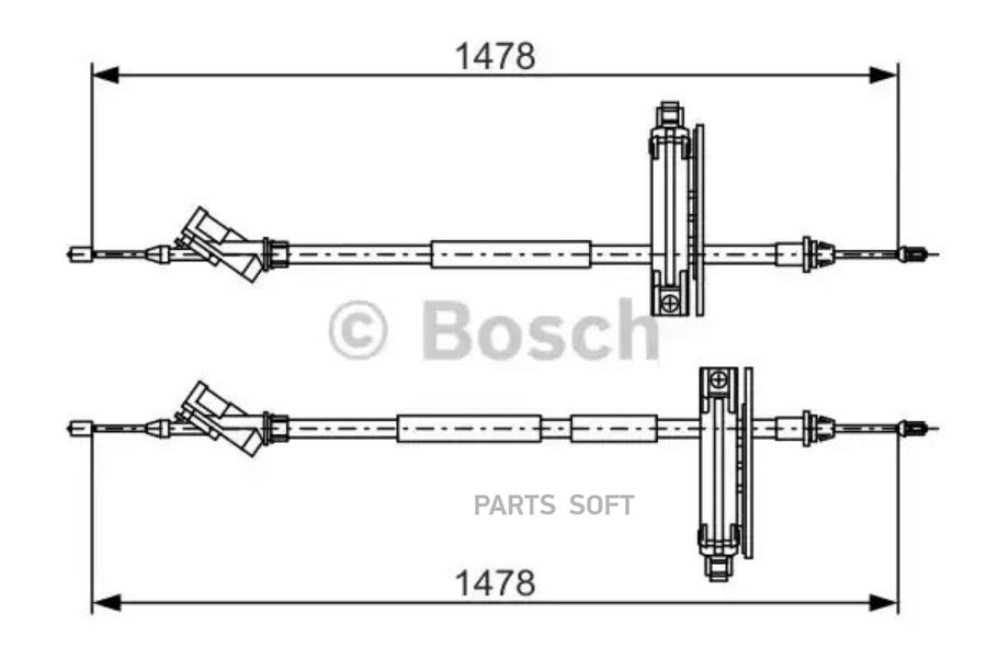 

BOSCH Трос ручника BOSCH 1987477932