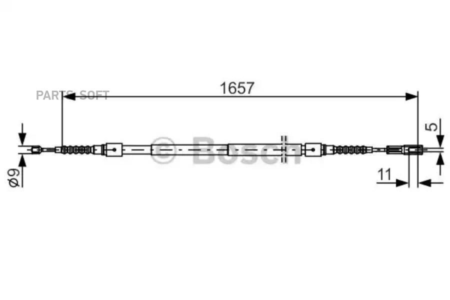 

BOSCH Трос ручника BOSCH 1987477881