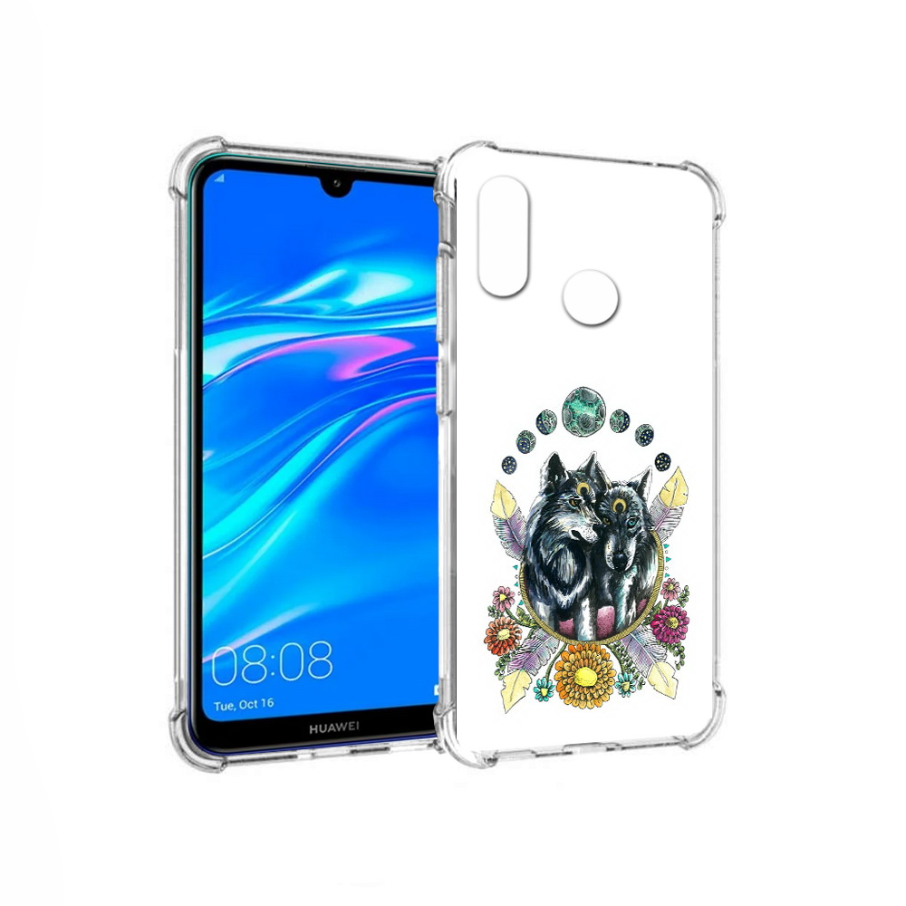 

Чехол MyPads Tocco для Huawei Y9 красивые волки абстракция (PT227091.35.408), Прозрачный, Tocco