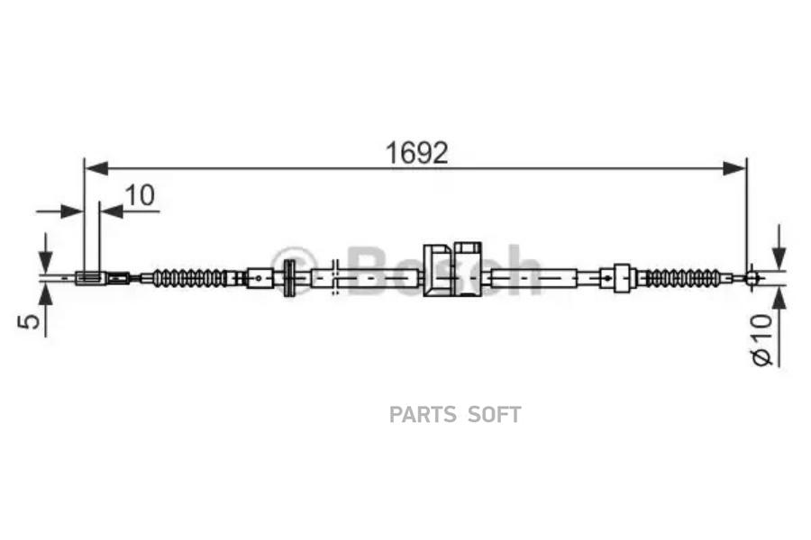 BOSCH Трос ручника BOSCH 1987477813