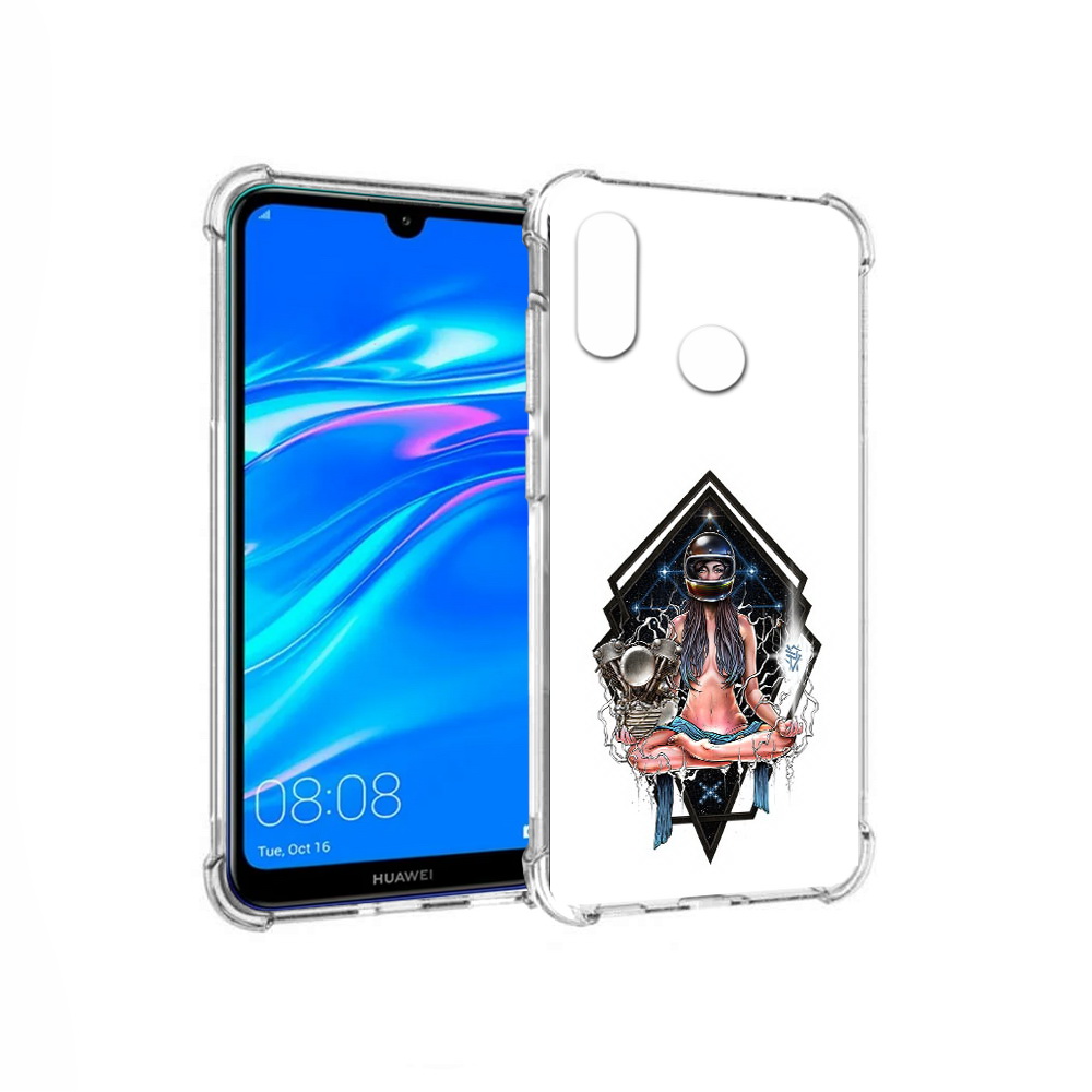 

Чехол MyPads Tocco для Huawei Y9 красивая девушка в шлеме (PT227091.35.406), Прозрачный, Tocco