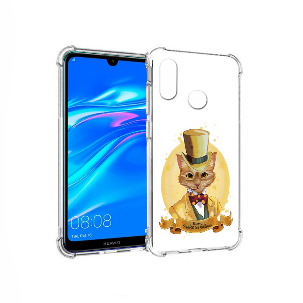 

Чехол MyPads Tocco для Huawei Y9 кот юрист (PT227091.35.401), Прозрачный, Tocco