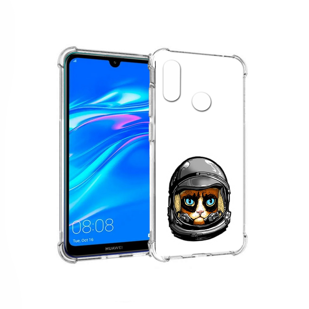 

Чехол MyPads Tocco для Huawei Y9 кот космонавт (PT227091.35.400), Прозрачный, Tocco