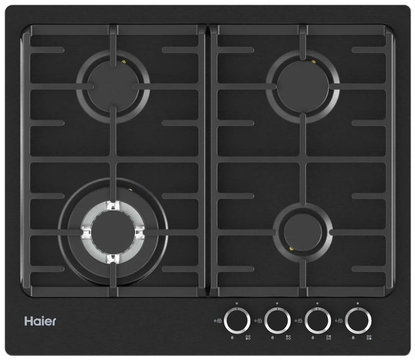 Встраиваемая варочная панель газовая Haier HHX-M64CWFBX черный встраиваемая варочная панель газовая haier hhx m64atqbb серый