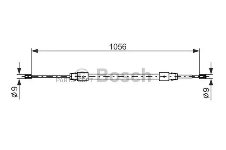 BOSCH Трос ручника BOSCH 1987477692