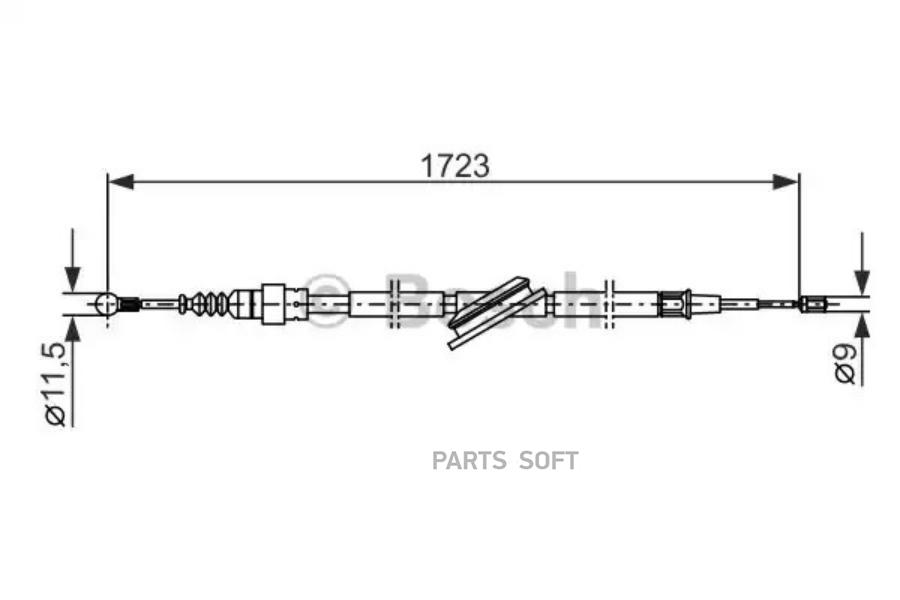 

BOSCH Трос ручника BOSCH 1987477686