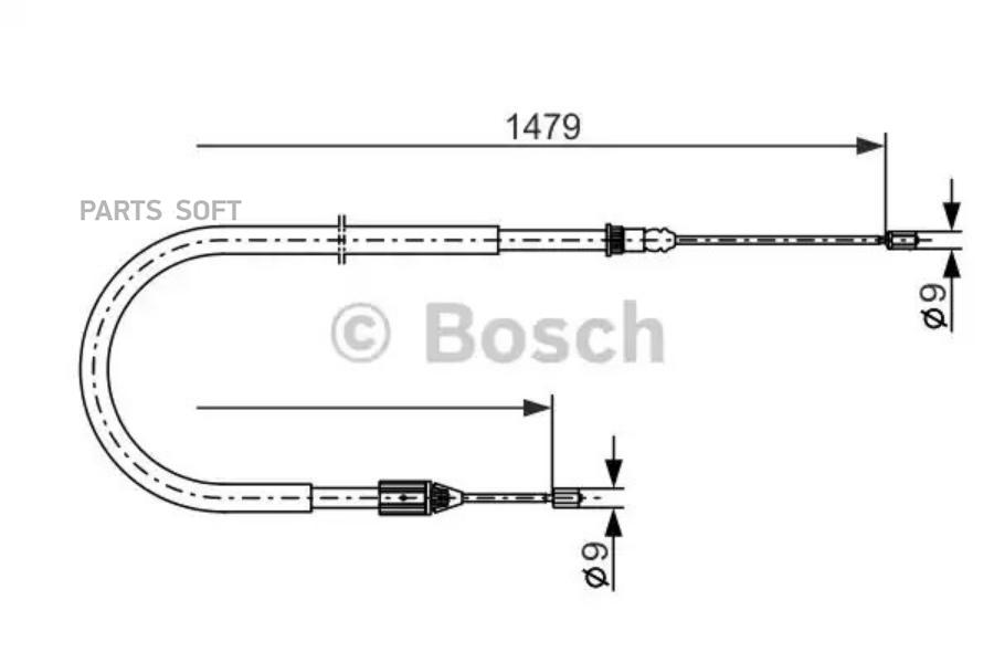 

BOSCH Трос ручника BOSCH 1987477647