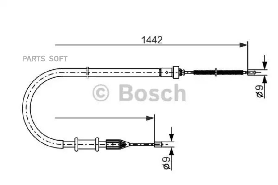 

BOSCH Трос ручника BOSCH 1987477635