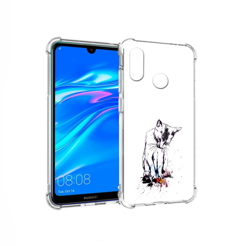 

Чехол MyPads Tocco для Huawei Y9 кот и микки (PT227091.35.399), Прозрачный, Tocco