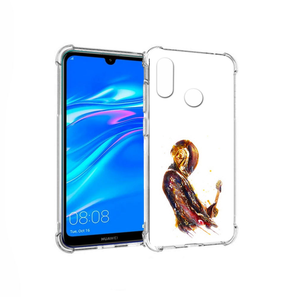 

Чехол MyPads Tocco для Huawei Y9 космо-музыкант (PT227091.35.393), Прозрачный, Tocco