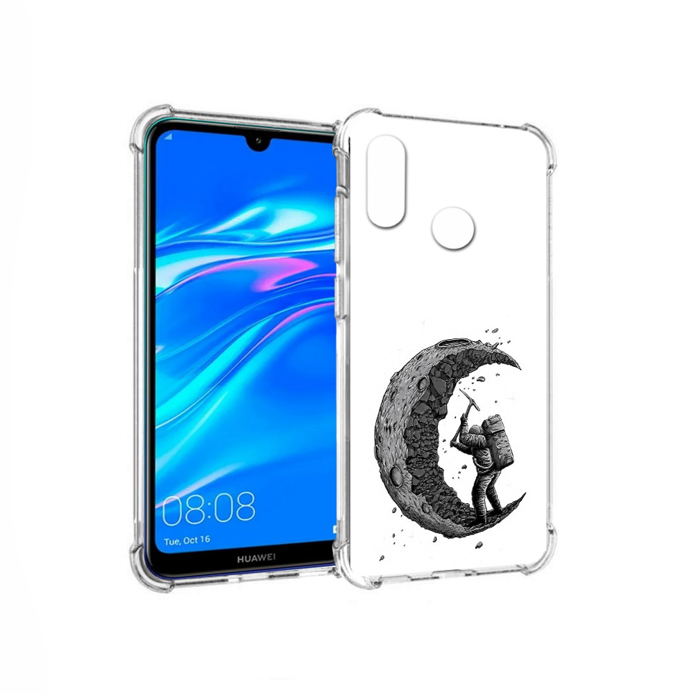 

Чехол MyPads Tocco для Huawei Y9 камненная луна (PT227091.35.384), Прозрачный, Tocco