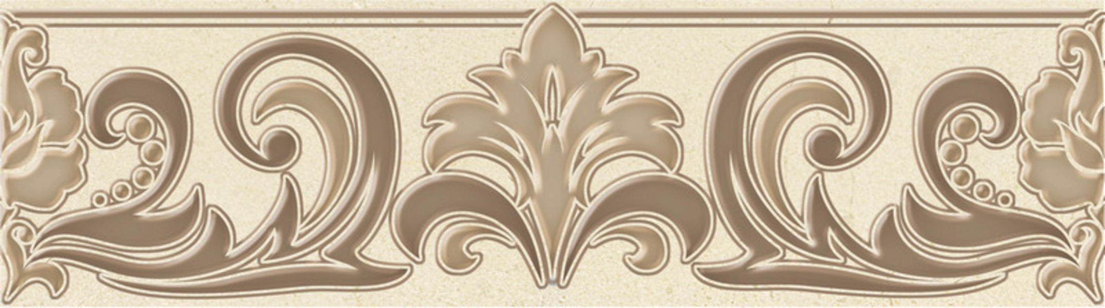 фото Бордюр керамический global tile marseillaise b24ms4215tg 7,7 х 27 см бежевый