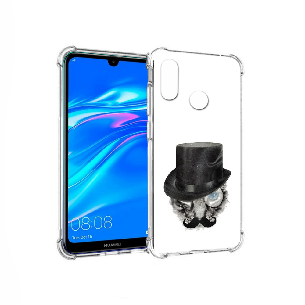 

Чехол MyPads Tocco для Huawei Y9 интелегентный кот (PT227091.35.378), Прозрачный, Tocco