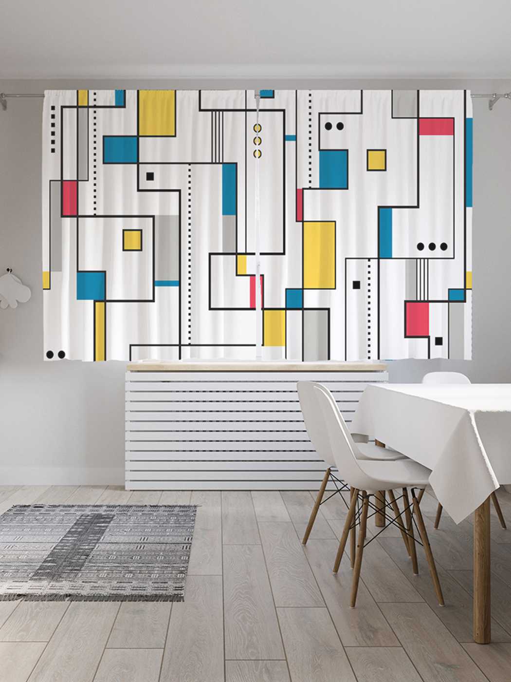 

Шторы JoyArty c фотопечатью "Хаотическая схема" из сатена, 290х180 см, Хаотическая схема