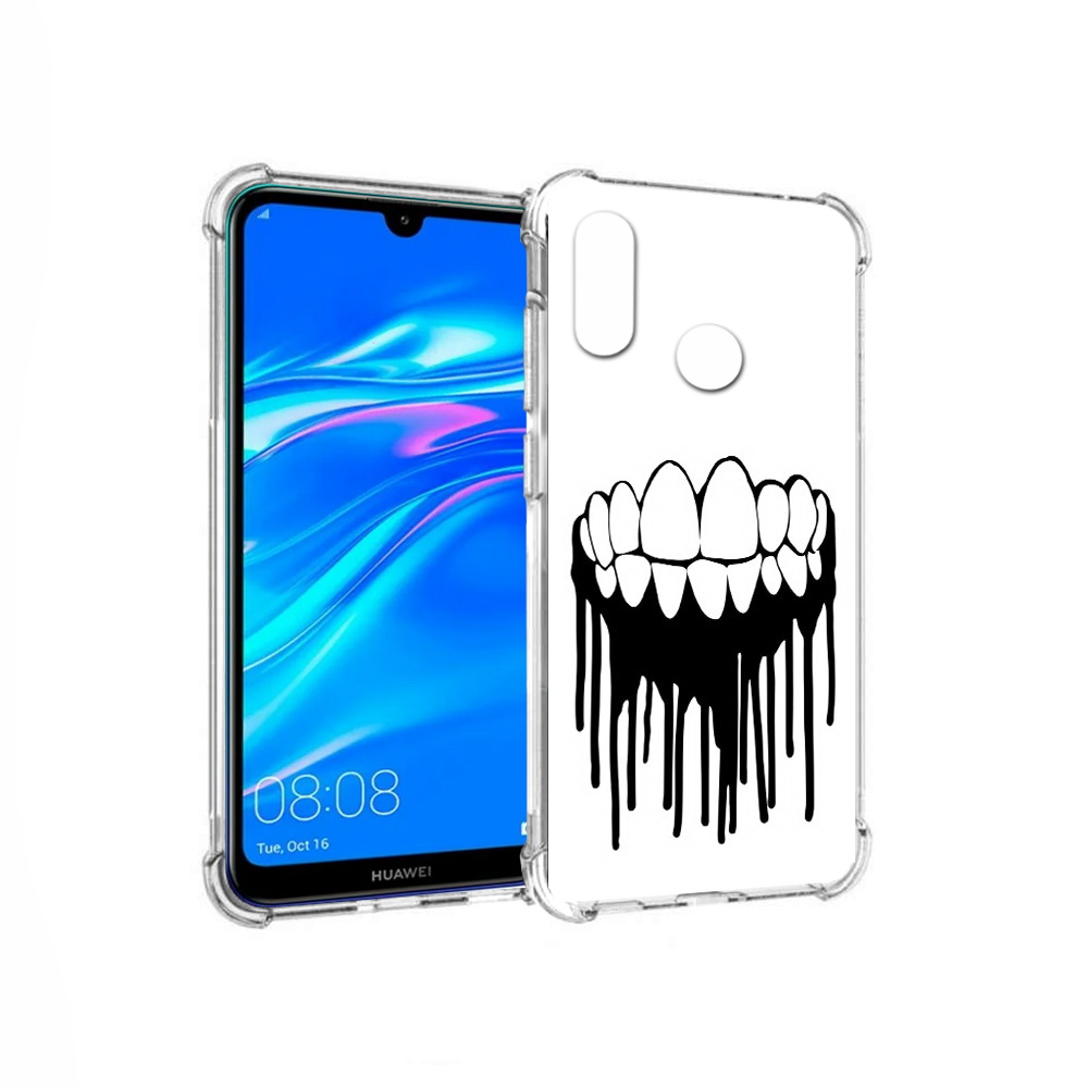 

Чехол MyPads Tocco для Huawei Y9 зубы (PT227091.35.372), Прозрачный, Tocco