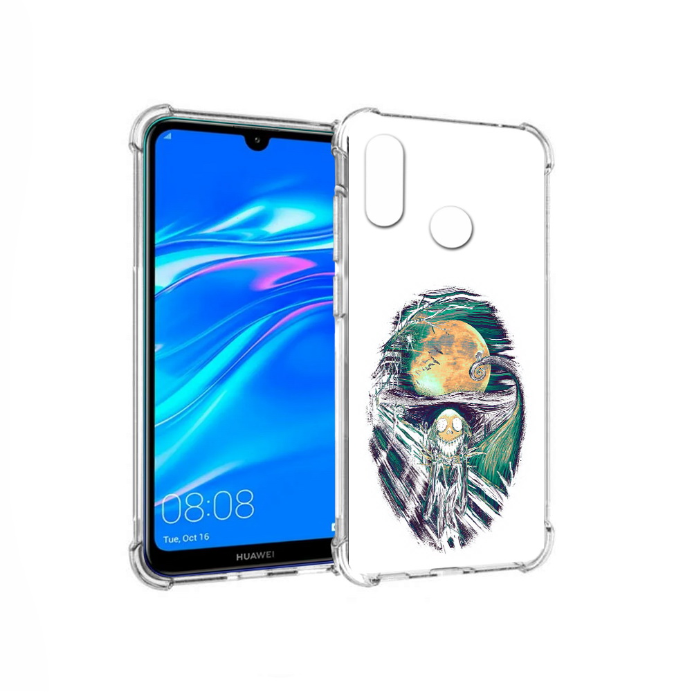 

Чехол MyPads Tocco для Huawei Y9 зубастое существо абстракция (PT227091.35.370), Прозрачный, Tocco