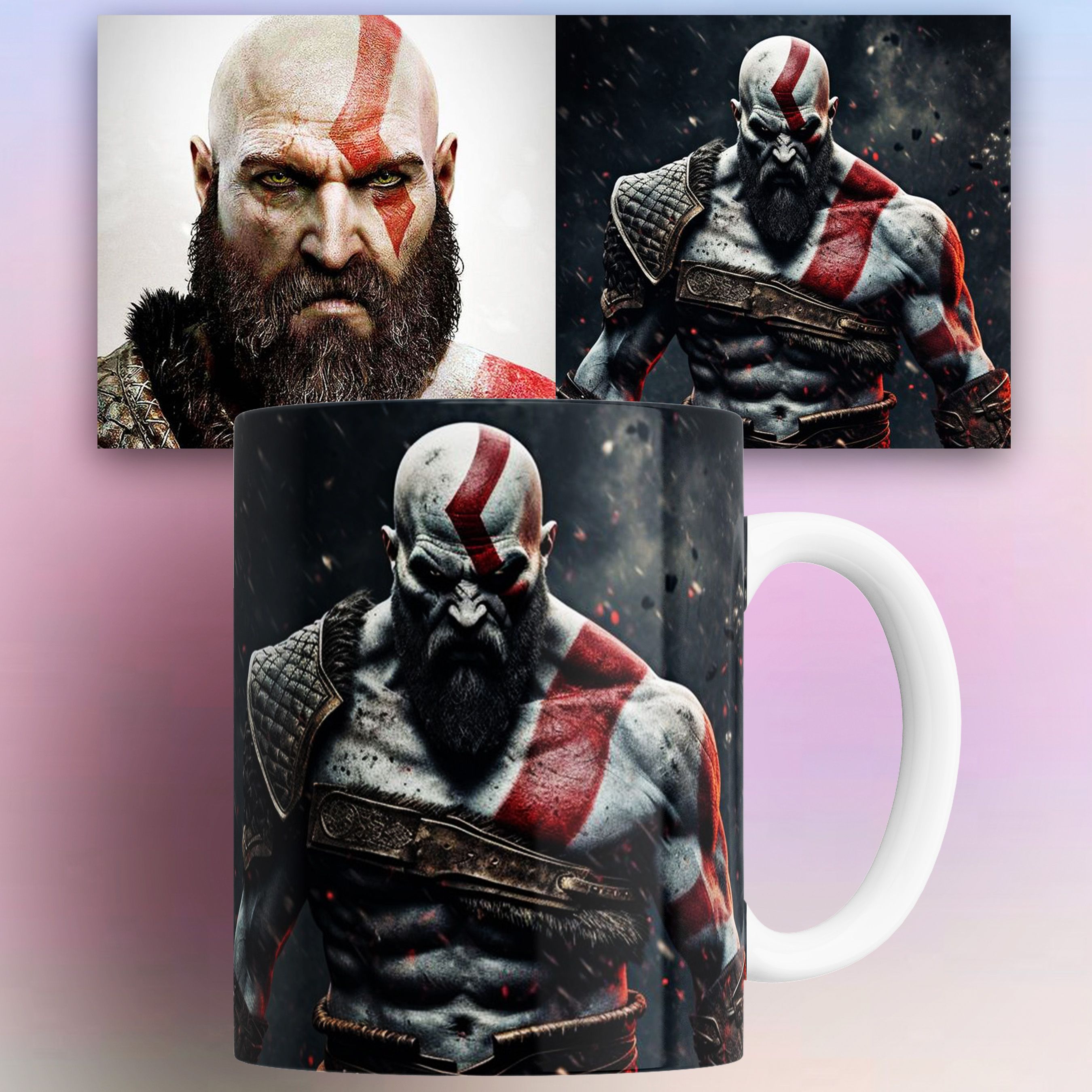 

Кружка С Принтом Компьютерной Игры God Of War, 330мл, Кружка с принтом компьютерной игры God of War 330 мл