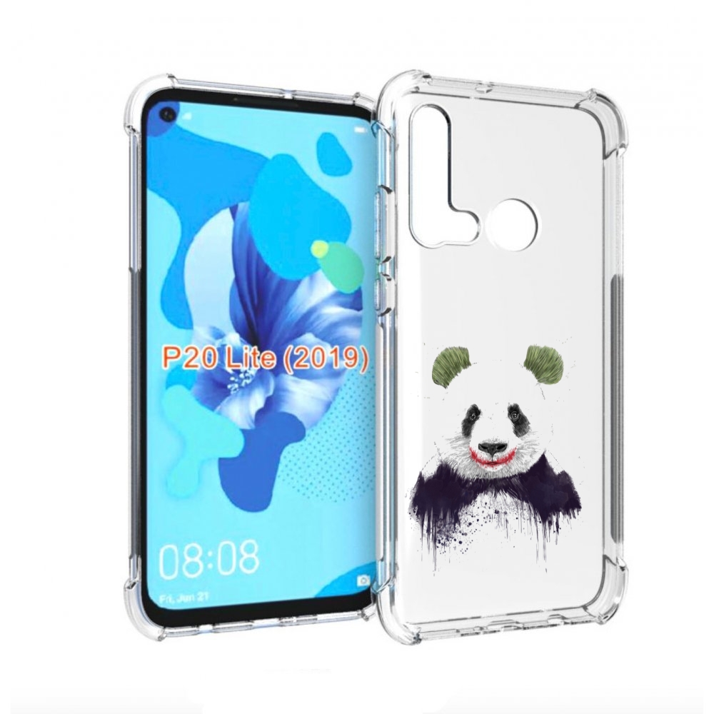 

Чехол бампер MyPads панда джокер для Huawei P20 Lite (2019)., Прозрачный, Tocco
